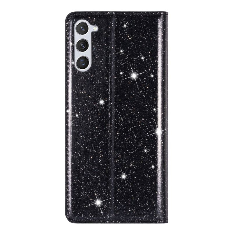Kožené Pouzdro Folio Samsung Galaxy S24 Plus 5g Třpytky