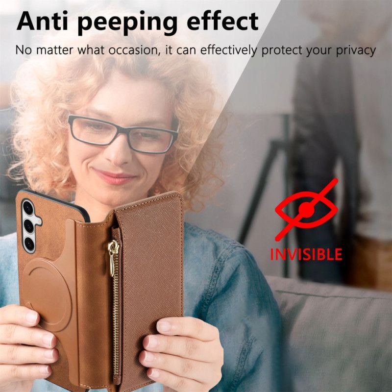 Kožené Pouzdro Folio Samsung Galaxy S25 5g Caseneo