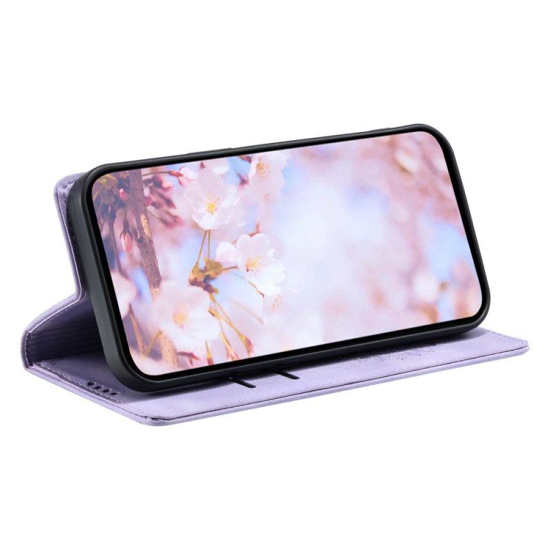 Kožené Pouzdro Folio Samsung Galaxy S25 Plus 5g Mandalový Semišový Efekt