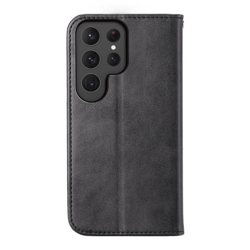 Kožené Pouzdro Folio Samsung Galaxy S25 Ultra 5g Diamantové Potisky