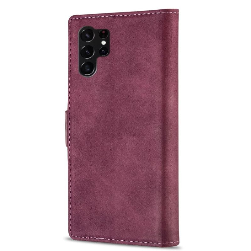 Kožené Pouzdro Folio Samsung Galaxy S25 Ultra 5g Polyuretanová Kůže