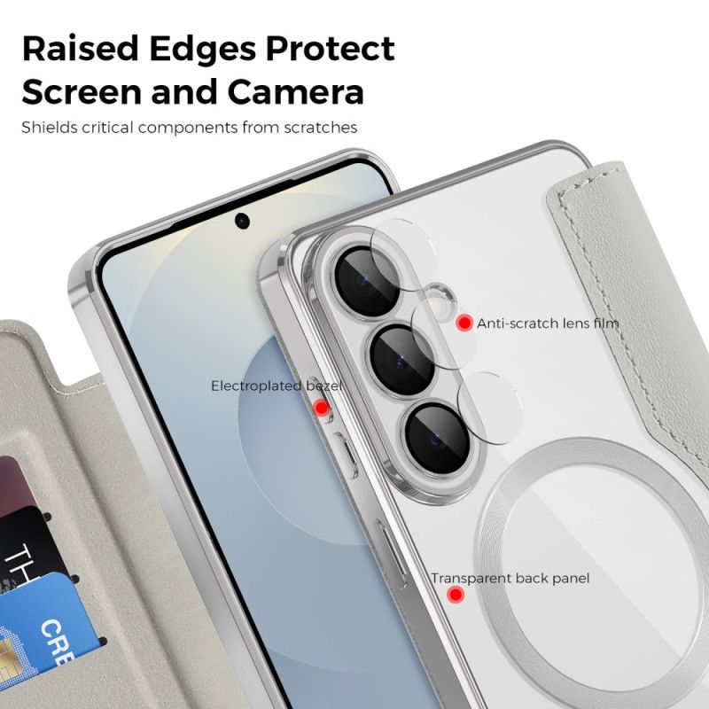 Kožené Pouzdro Folio Samsung Galaxy S26 Pouzdro Na Karty S Rfid Ochranou A Polstrovaným Chráničem Čočky