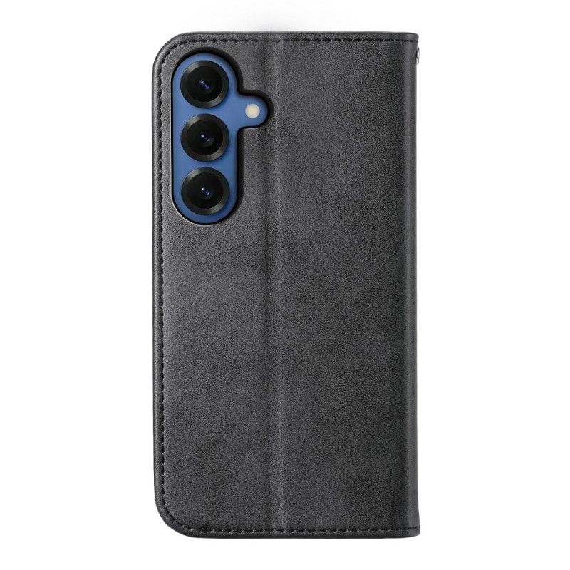 Kožené Pouzdro Folio Samsung Galaxy S26 Reliéfní Geometrie