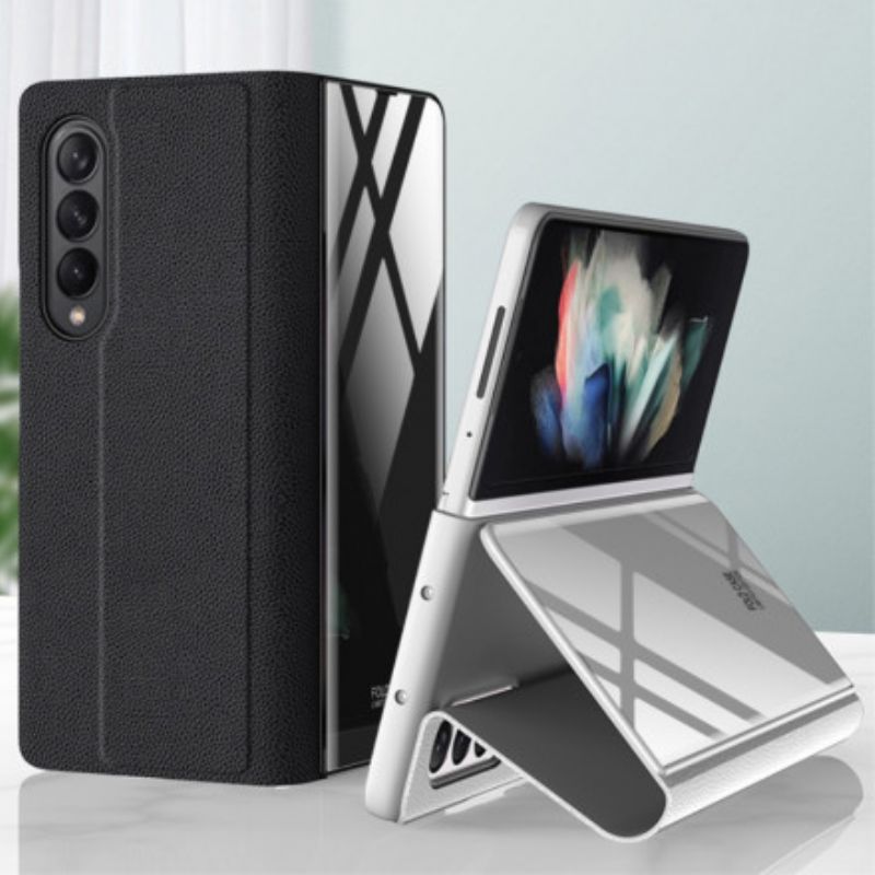 Kožené Pouzdro Folio Samsung Galaxy Z Fold 3 5g Gkk Mramorové Tvrzené Sklo