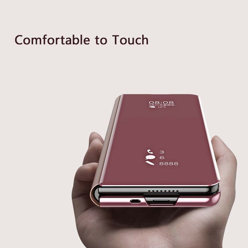 Kožené Pouzdro Folio Samsung Galaxy Z Fold 3 5g Kryt Zrcadla