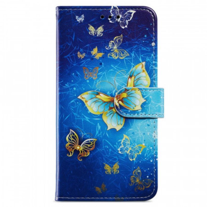 Kožené Pouzdro Na Samsung Galaxy A13 Let Motýlů