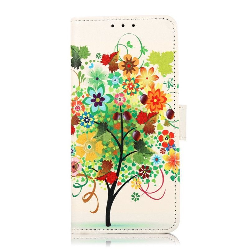 Kožené Pouzdro Na Samsung Galaxy M23 5G Kvetoucí Strom