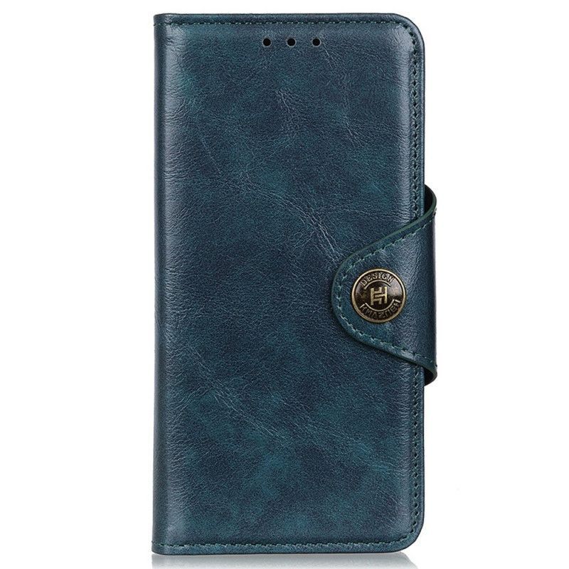 Kožené Pouzdro Na Samsung Galaxy M23 5G Patentovaný Knoflík Z Imitace Kůže Khazneh