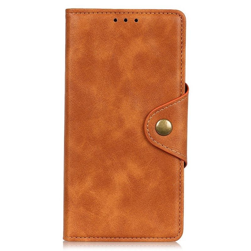 Kožené Pouzdro Na Samsung Galaxy M33 5G Knoflíček Z Umělé Kůže