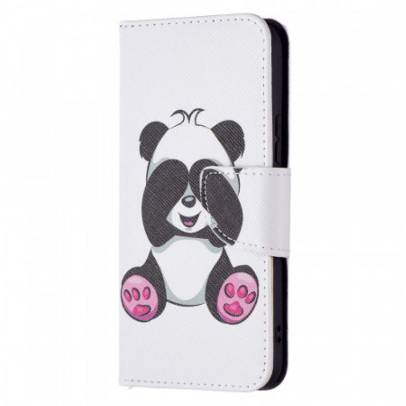 Kožené Pouzdro Na Samsung Galaxy S22 5G Panda Zábava
