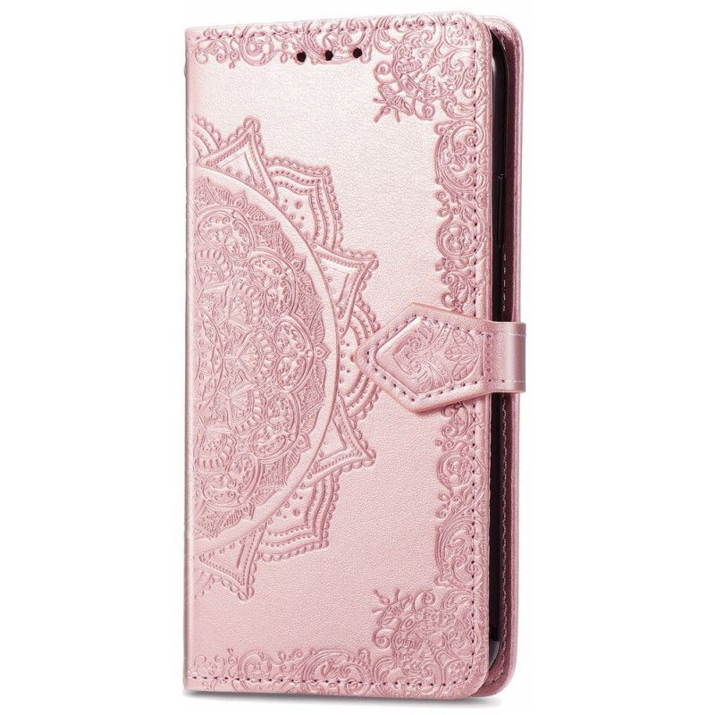 Kožené Pouzdro Na Samsung Galaxy S22 Ultra 5G Mandala Středověk