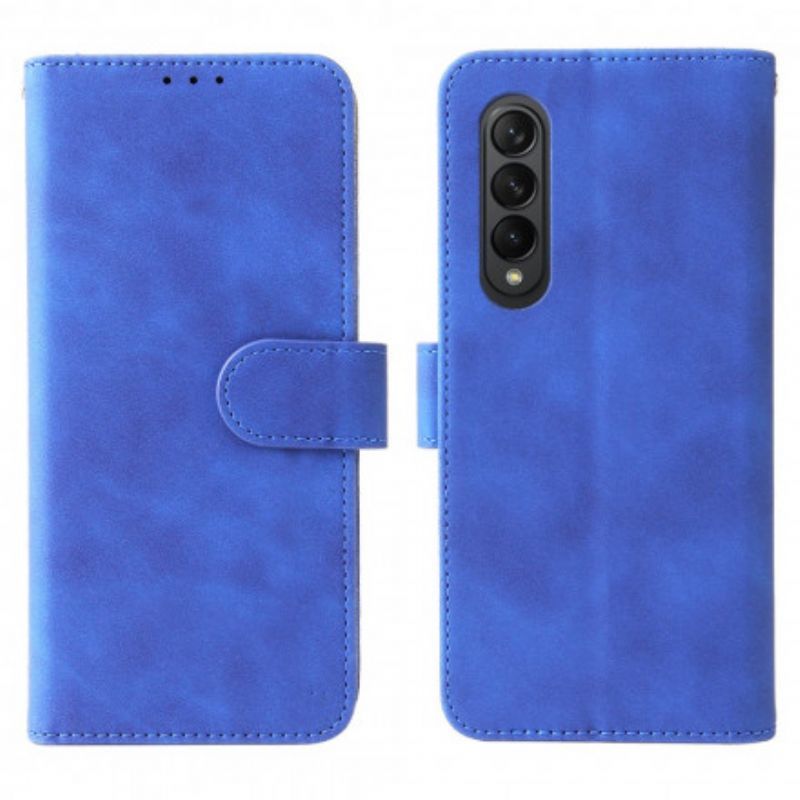 Kožené Pouzdro Na Samsung Galaxy Z Fold 3 5g Dotek Pokožky