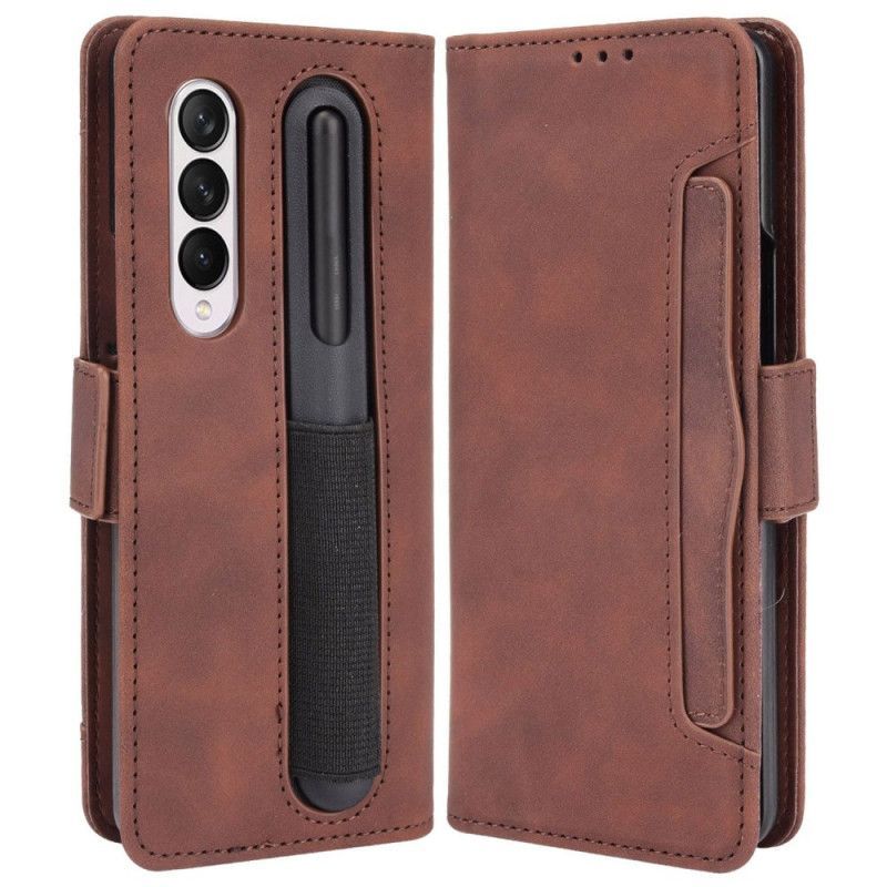 Kožené Pouzdro Na Samsung Galaxy Z Fold 4 Spy With Pen Storage