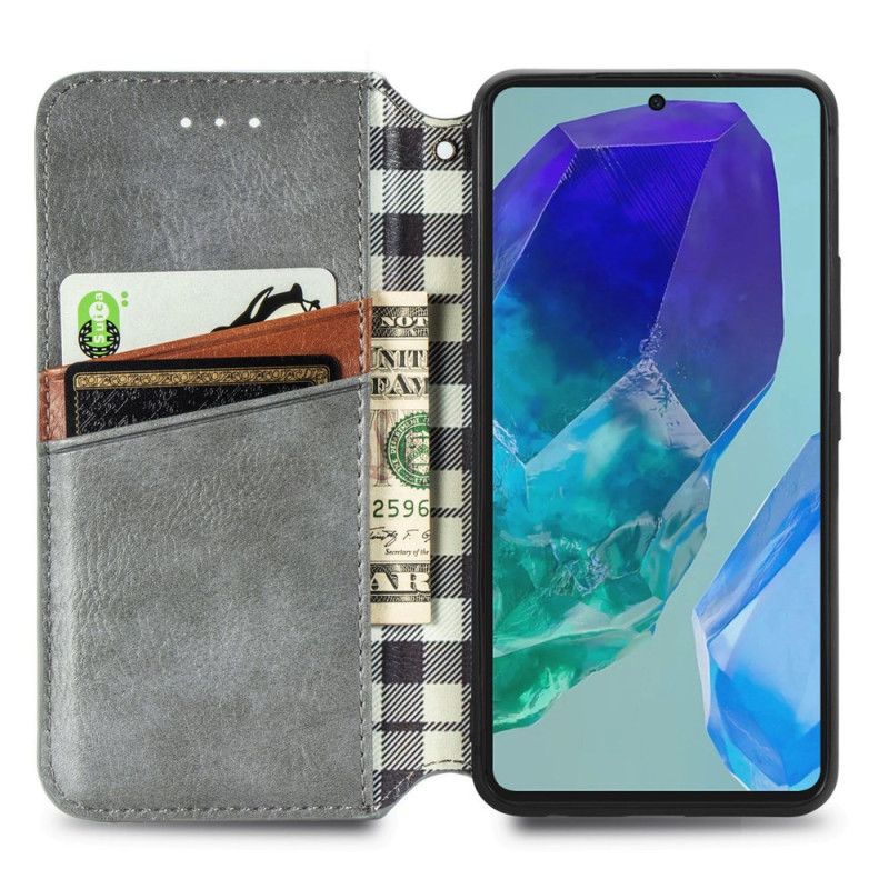 Kožené Pouzdro Samsung Galaxy A16 5g Vintage Frieze Suede Efekt