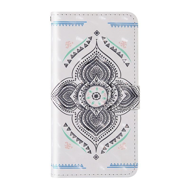 Kožené Pouzdro Samsung Galaxy A51 5g Mandala Světelných Bodů Se Šňůrkou