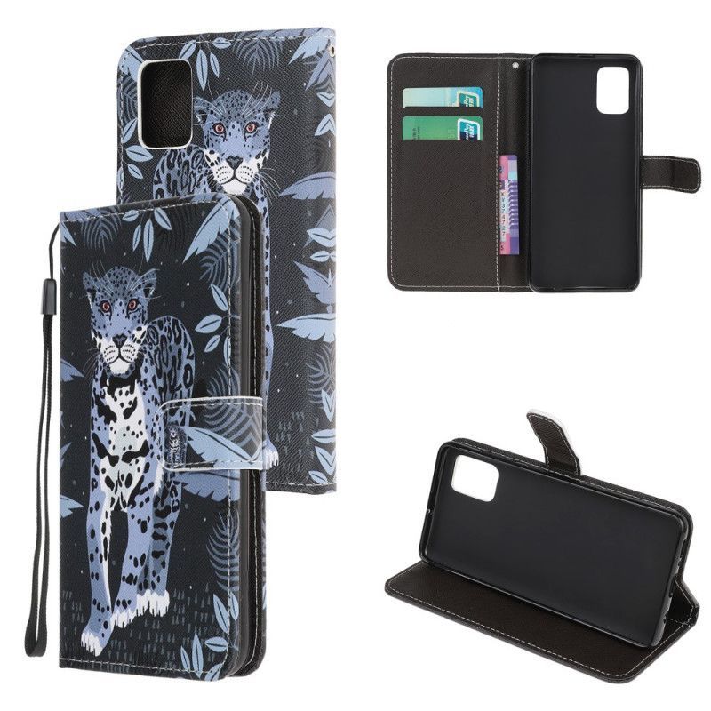 Kožené Pouzdro Samsung Galaxy A52 4g / A52 5g Leopardí Tanga