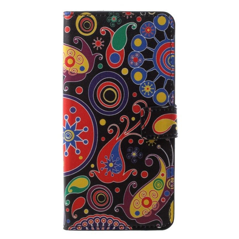 Kožené Pouzdro Samsung Galaxy A6 Plus Kresby Galaxie