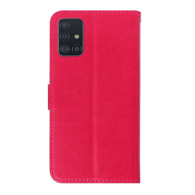 Kožené Pouzdro Samsung Galaxy A71 Motýlí Kouzlo