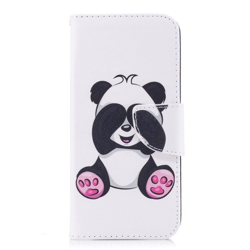 Kožené Pouzdro Samsung Galaxy A8 2018 Zábavná Panda