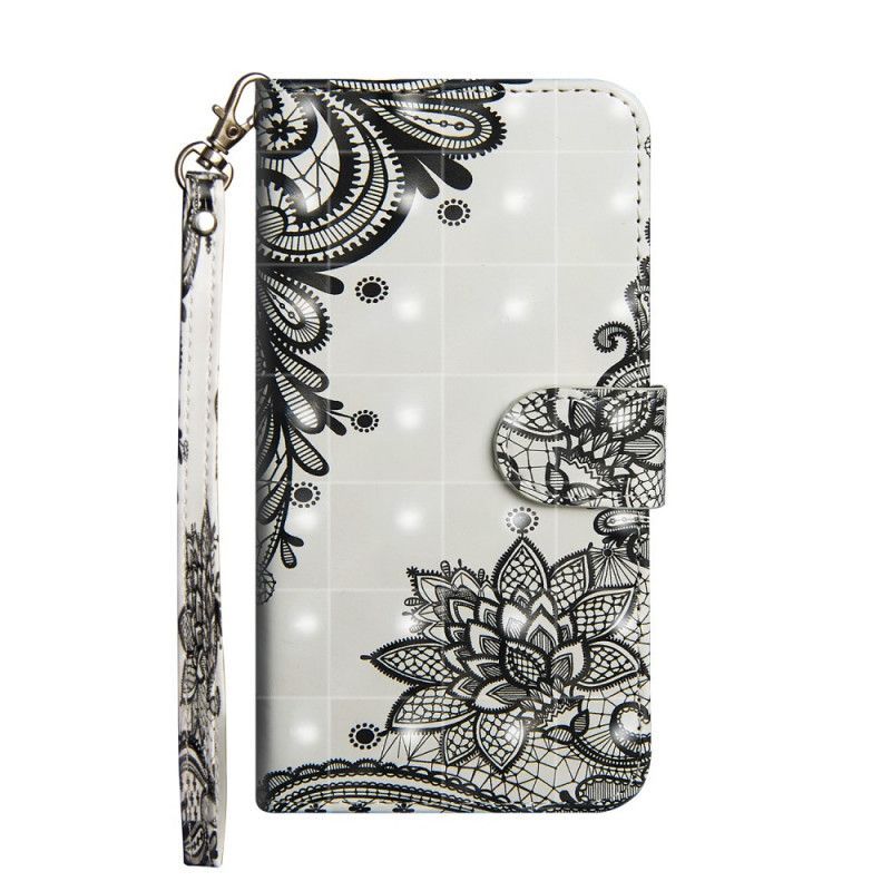 Kožené Pouzdro Samsung Galaxy Note 10 Plus Elegantní Krajka