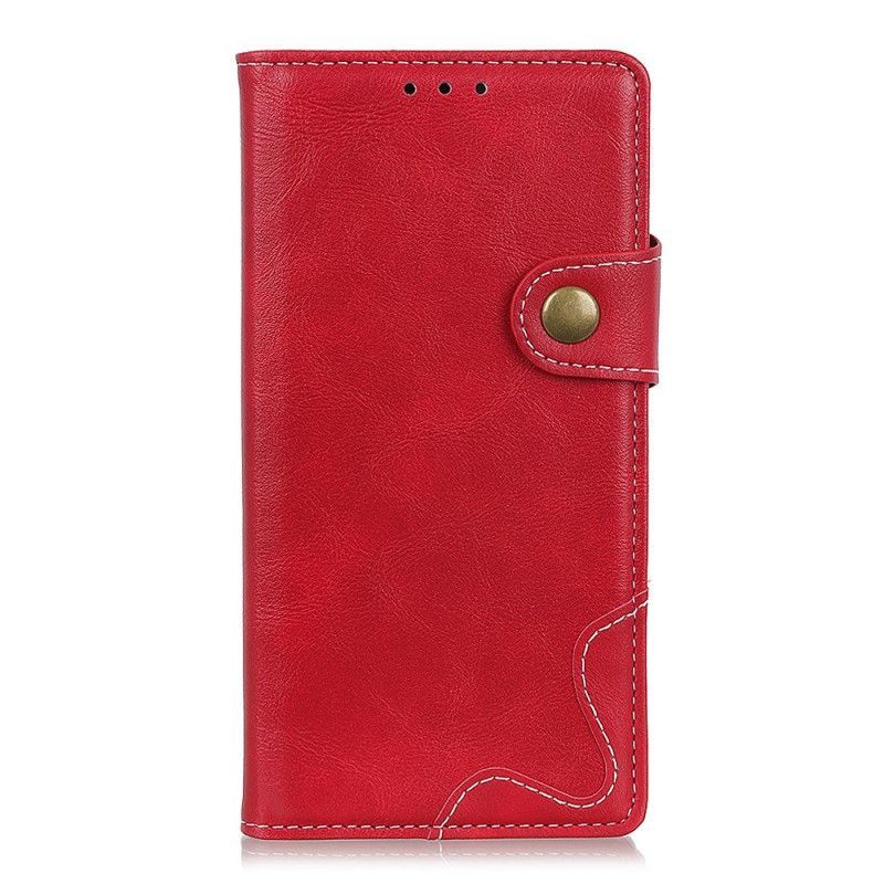 Kožené Pouzdro Samsung Galaxy Note 10 Umělecký Knoflík A Prošívání