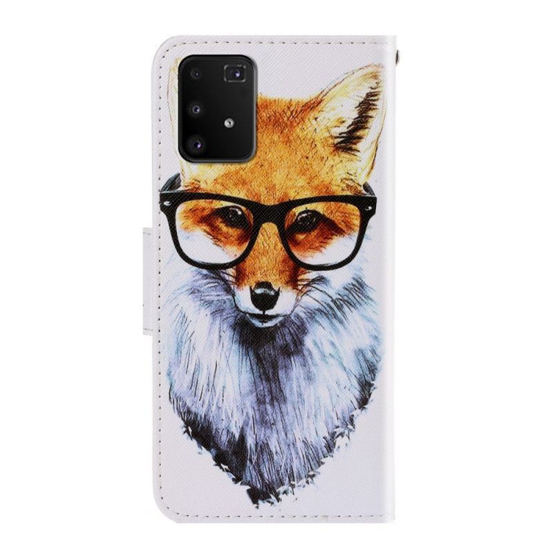 Kožené Pouzdro Samsung Galaxy S10 Lite Nerdy Liška S Popruhem