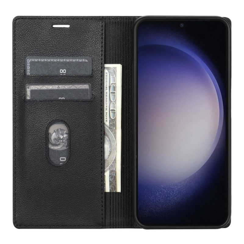 Kožené Pouzdro Samsung Galaxy S24 Plus 5g Kryty Na Mobil S Podporou A Držákem Karty