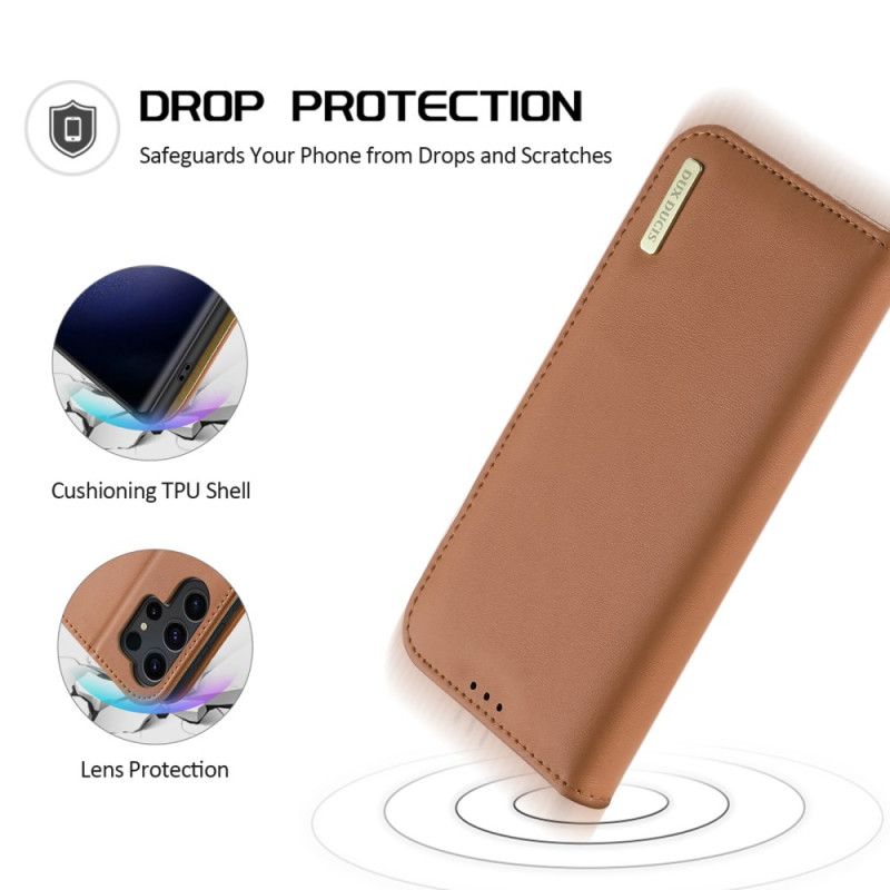 Kožené Pouzdro Samsung Galaxy S24 Ultra 5g Kryty Na Mobil Řada Hivo Dux Ducis