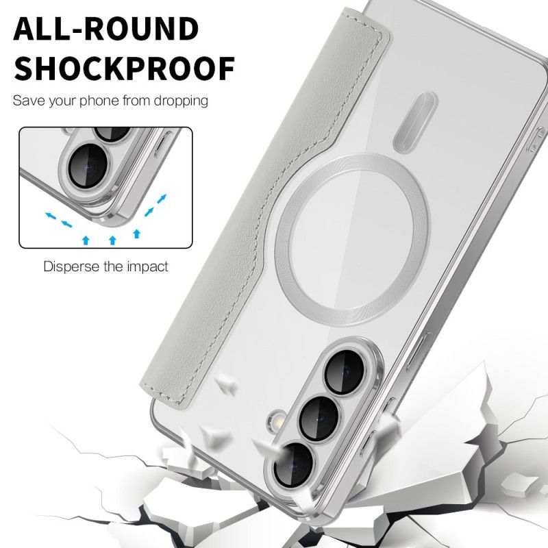 Kožené Pouzdro Samsung Galaxy S26 Plus Kryty Na Mobil Magnetický S Držákem Rfid Karty