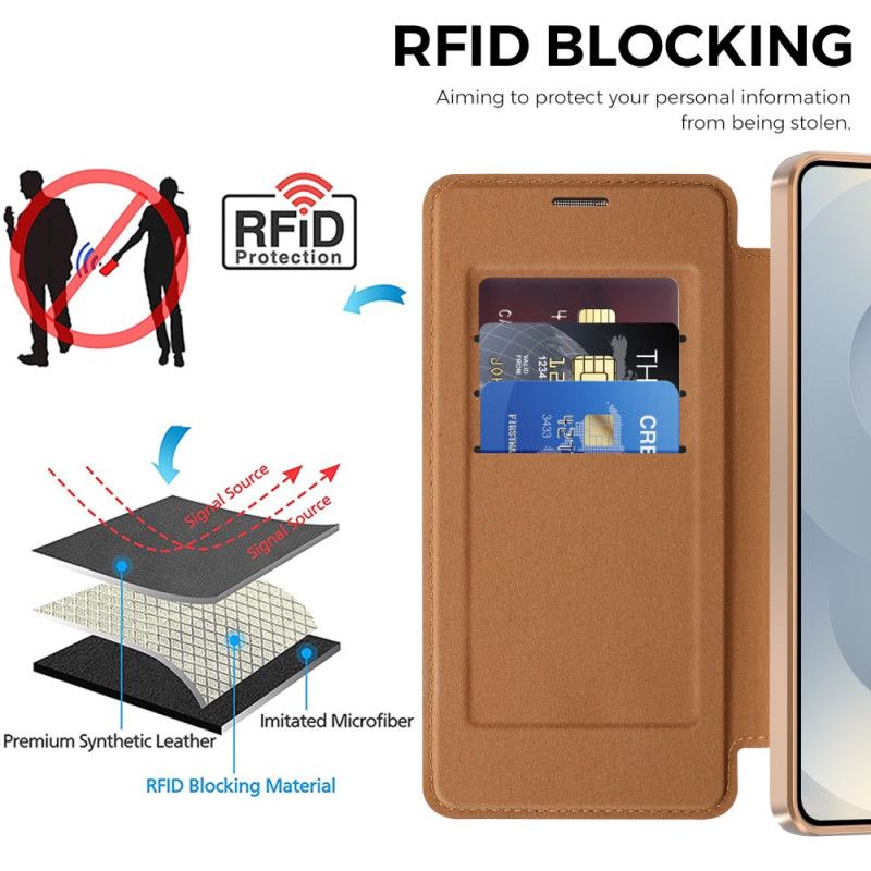 Kožené Pouzdro Samsung Galaxy S26 Plus Polstrovaný Držák Rfid Karty