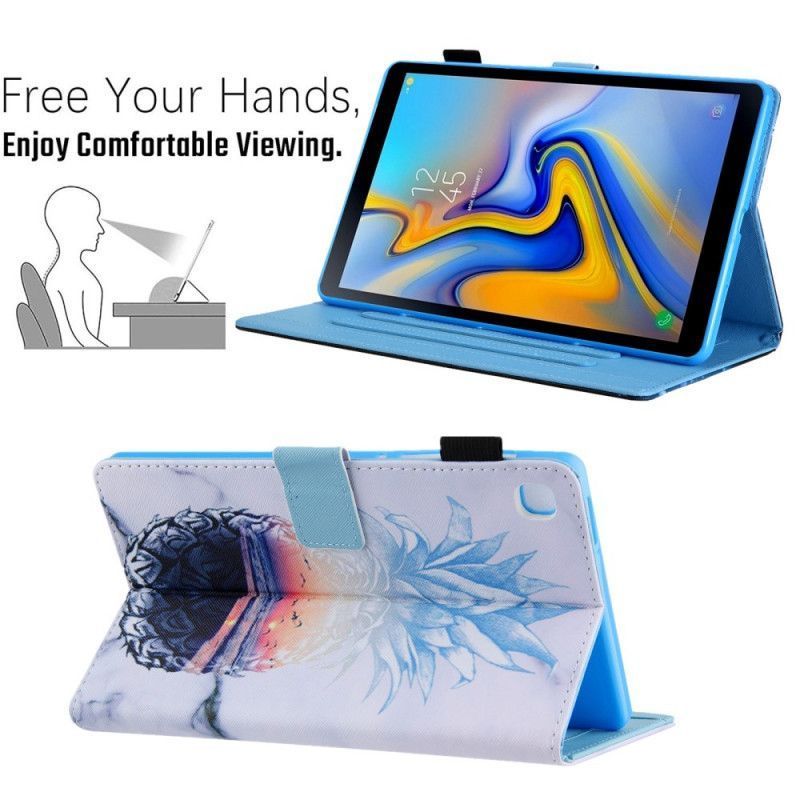 Kožené Pouzdro Samsung Galaxy Tab A8 (2021) Ananasový Vzor