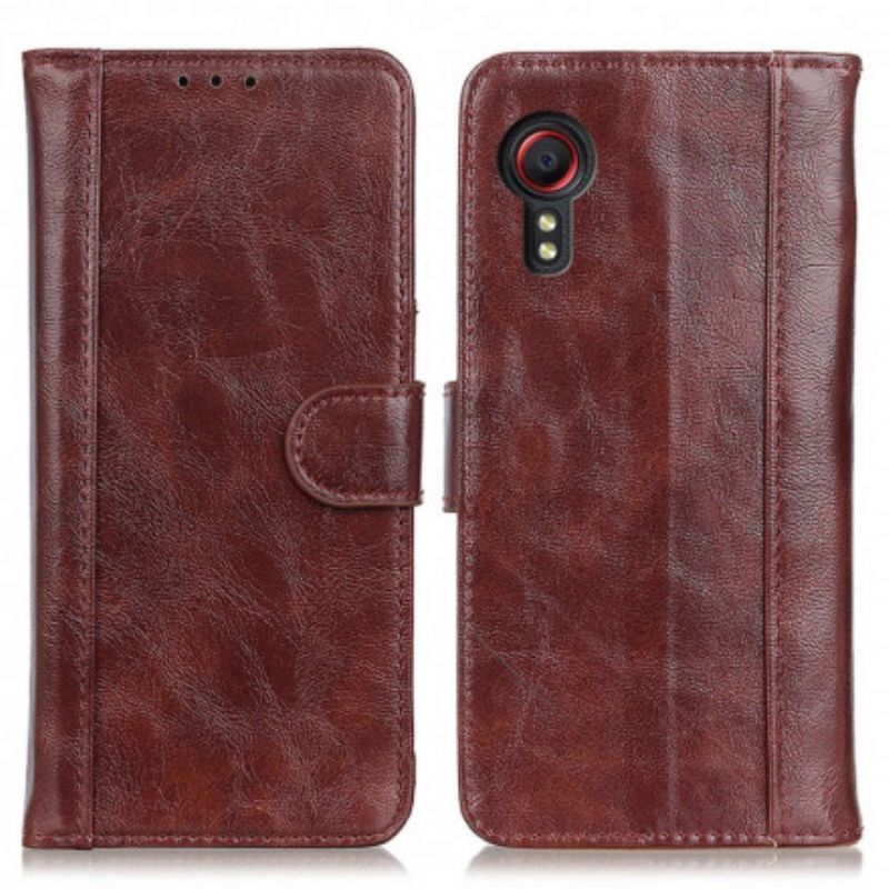 Kožené Pouzdro Samsung Galaxy Xcover 5 Lakovaná Štípenka