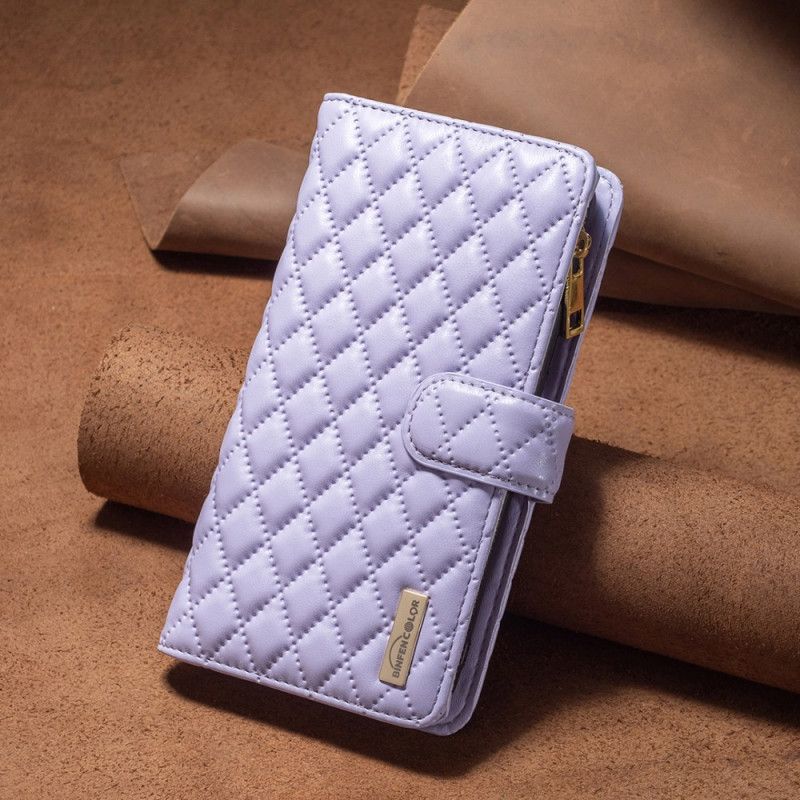 Kožený Kryt Na Samsung Galaxy A15 Prošívaná Binfen Barva