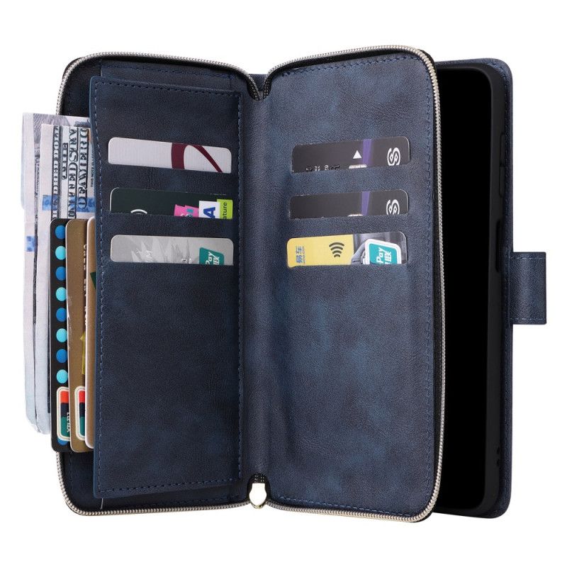 Kožený Kryt Na Samsung Galaxy A16 5g Kapsa Na Zip A Popruh