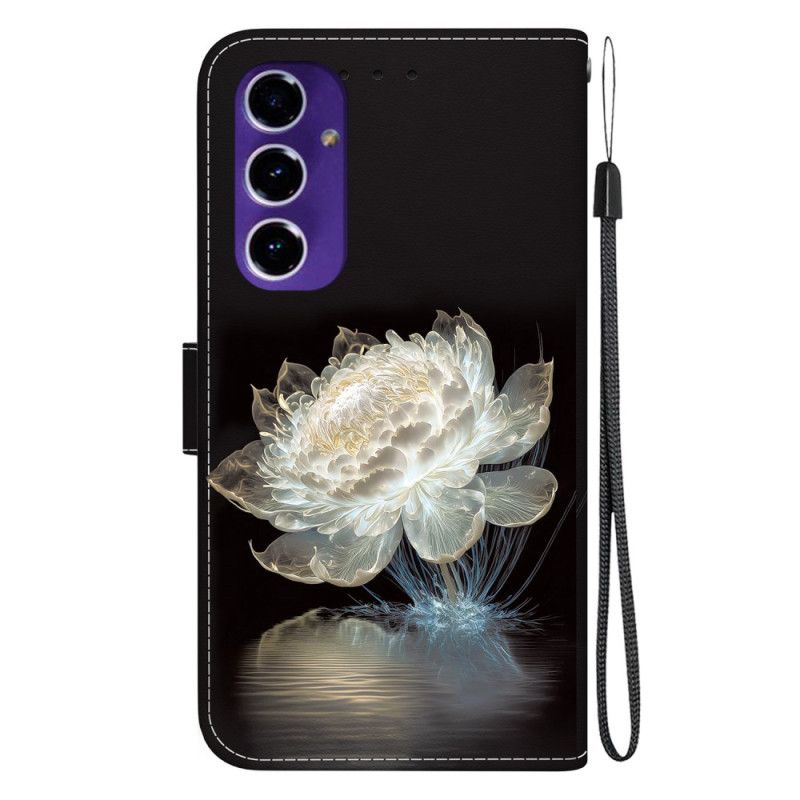 Kožený Kryt Na Samsung Galaxy A16 5g Křišťálová Pivoňka