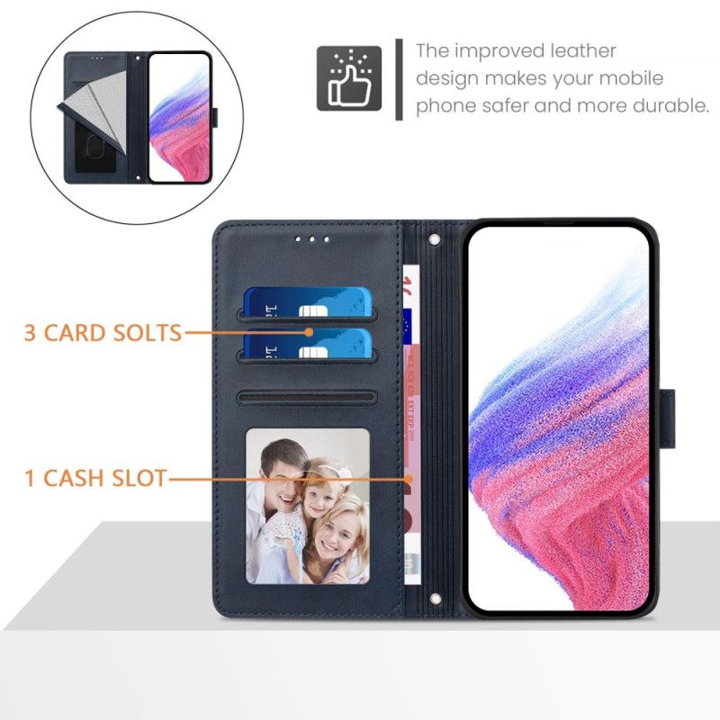Kožený Kryt Na Samsung Galaxy A16 5g Peněženka Rfid Na Krk