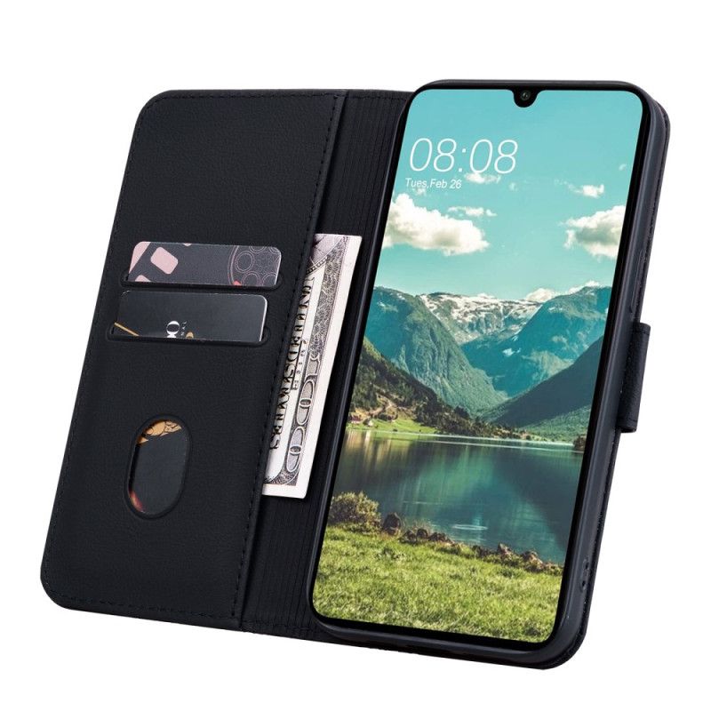 Kožený Kryt Na Samsung Galaxy A16 5g Úsměv Na Lanyard
