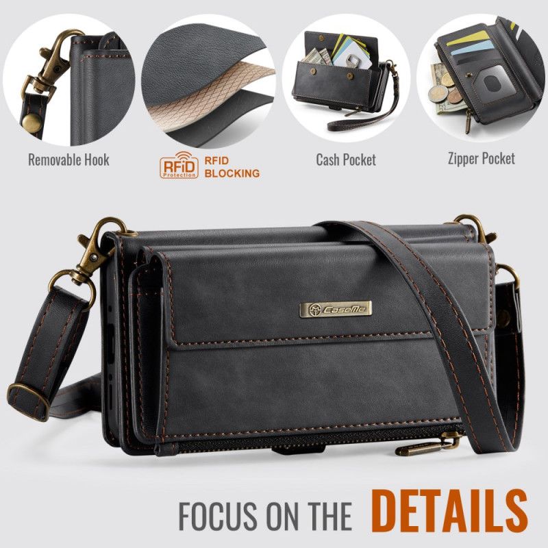 Kožený Kryt Na Samsung Galaxy A17 4g / 5g Peněženka Caseme S Efektem Semiše