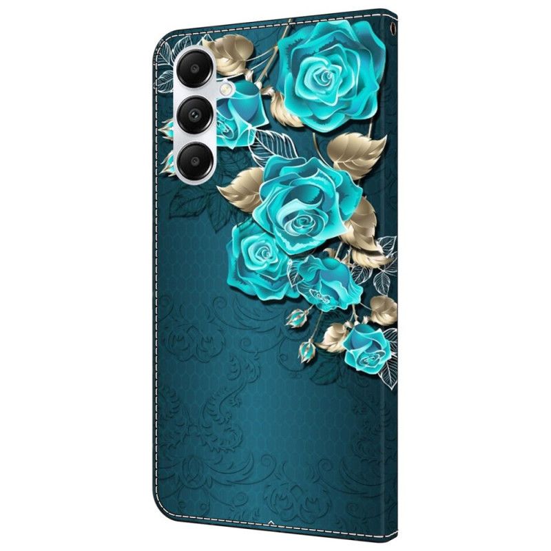 Kožený Kryt Na Samsung Galaxy A55 5g Růžově Modrá