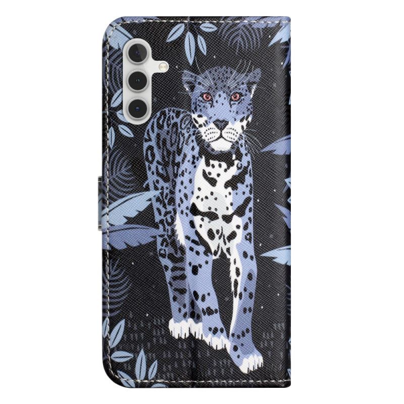 Kožený Kryt Na Samsung Galaxy S24 5g Leopardí Popruh