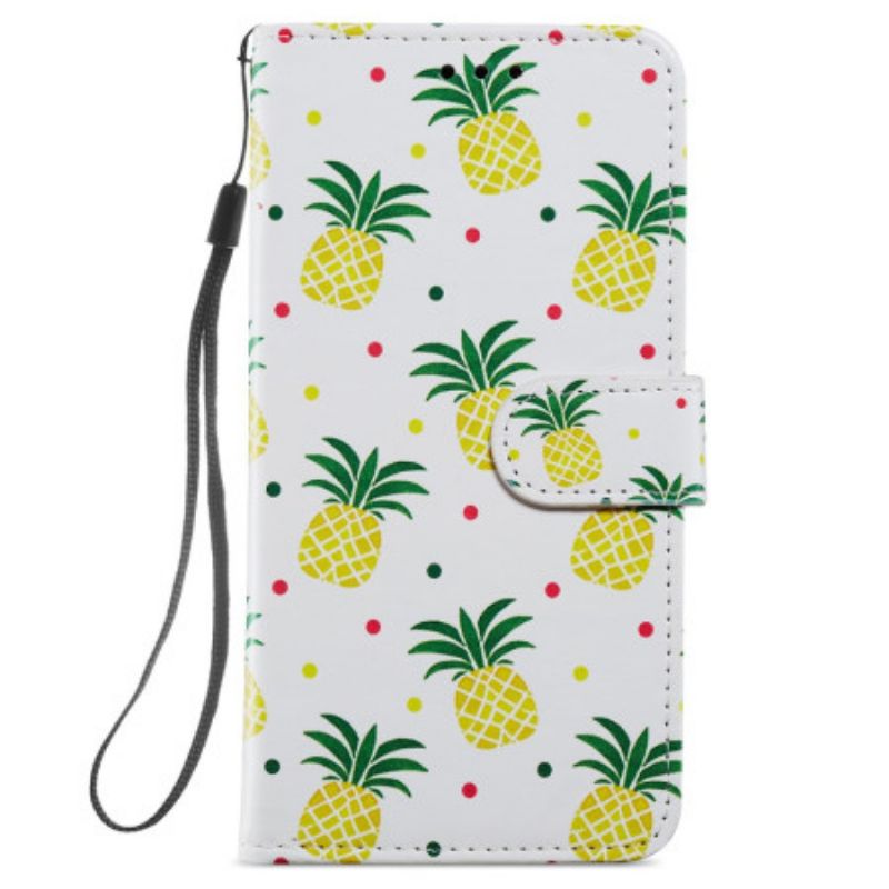 Kožený Kryt Na Samsung Galaxy S24 Plus 5g Ananas S Popruhem