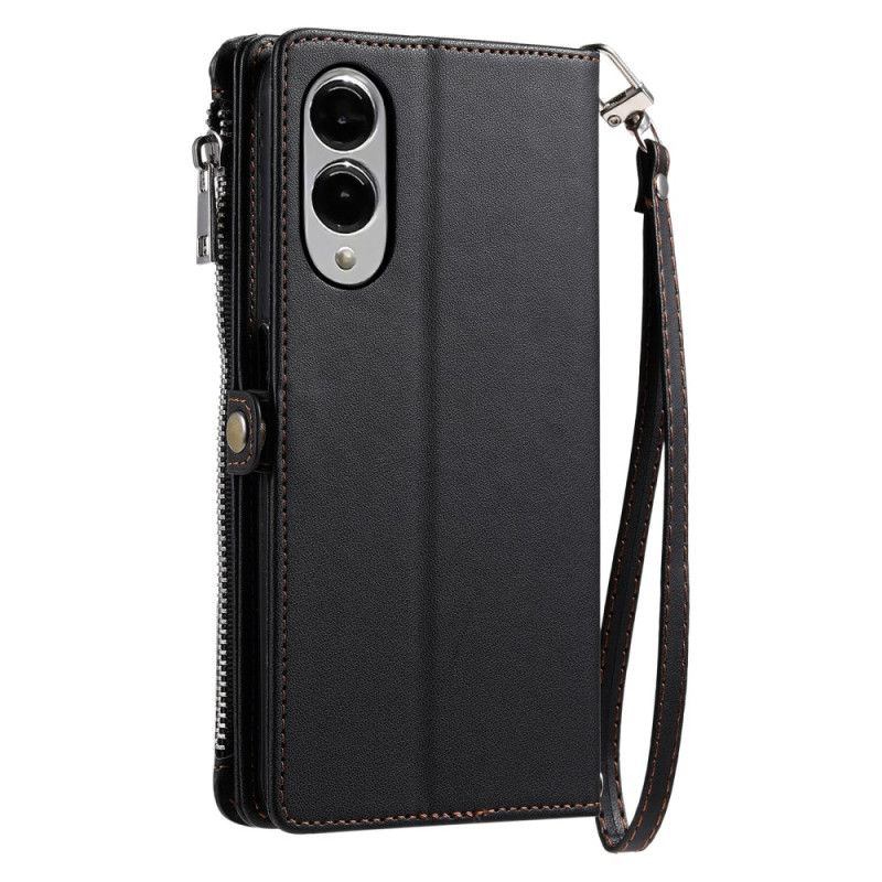 Kožený Kryt Na Samsung Galaxy S25 5g Edge Ergonomický Poutko Na Zápěstí