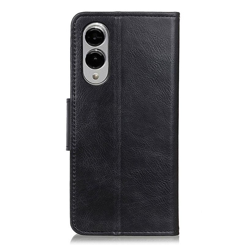 Kožený Kryt Na Samsung Galaxy S25 5g Edge Hnědožlutý Design