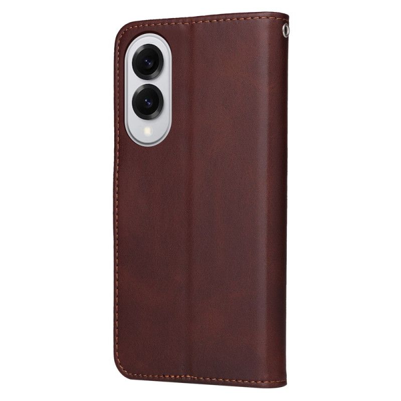 Kožený Kryt Na Samsung Galaxy S25 5g Edge Textura Telecí Kůže