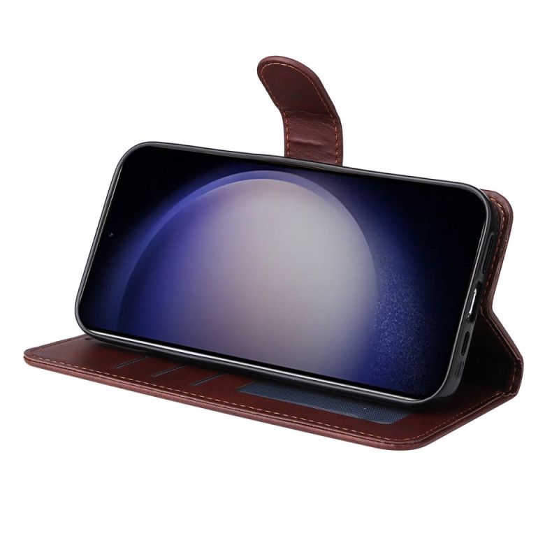 Kožený Kryt Na Samsung Galaxy S25 5g Enkay Umělá Kůže S Ochranným Tvrzeným Sklem