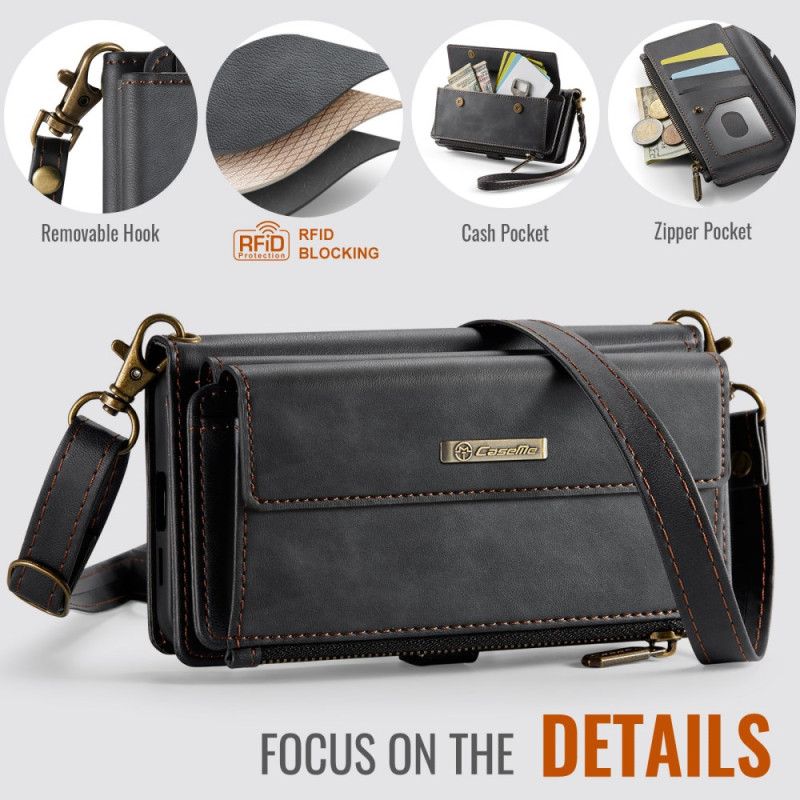 Kožený Kryt Na Samsung Galaxy S25 Fe Peněženka Caseme