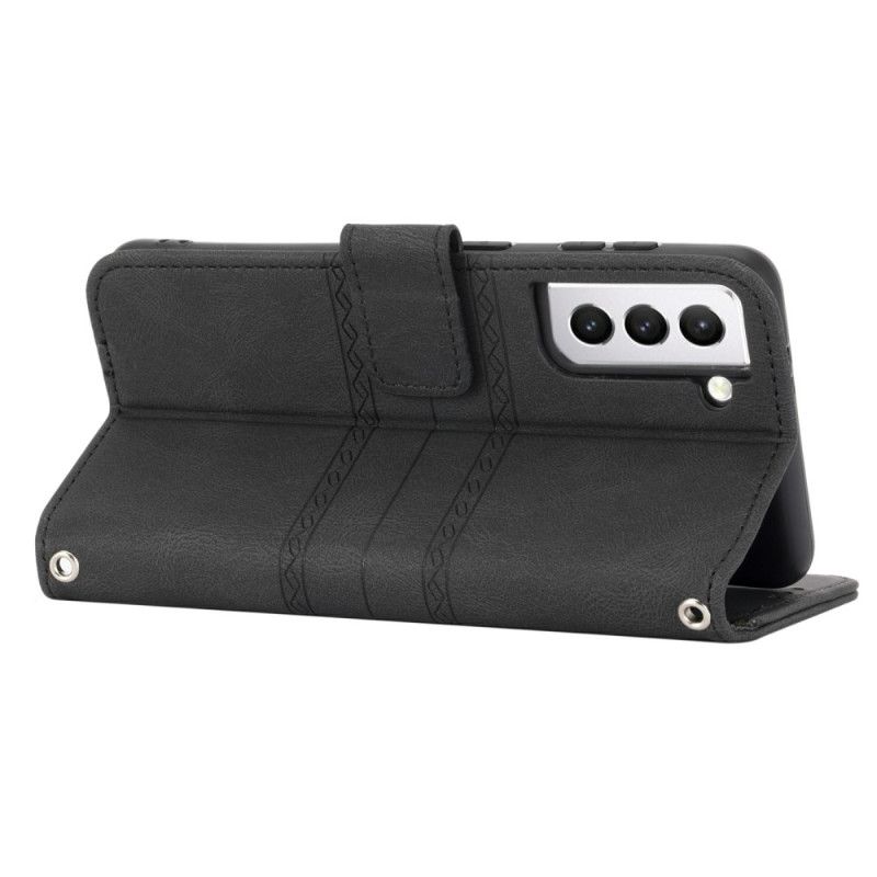 Kožený Kryt Na Samsung Galaxy S25 Plus 5g Vlys A Řemínek