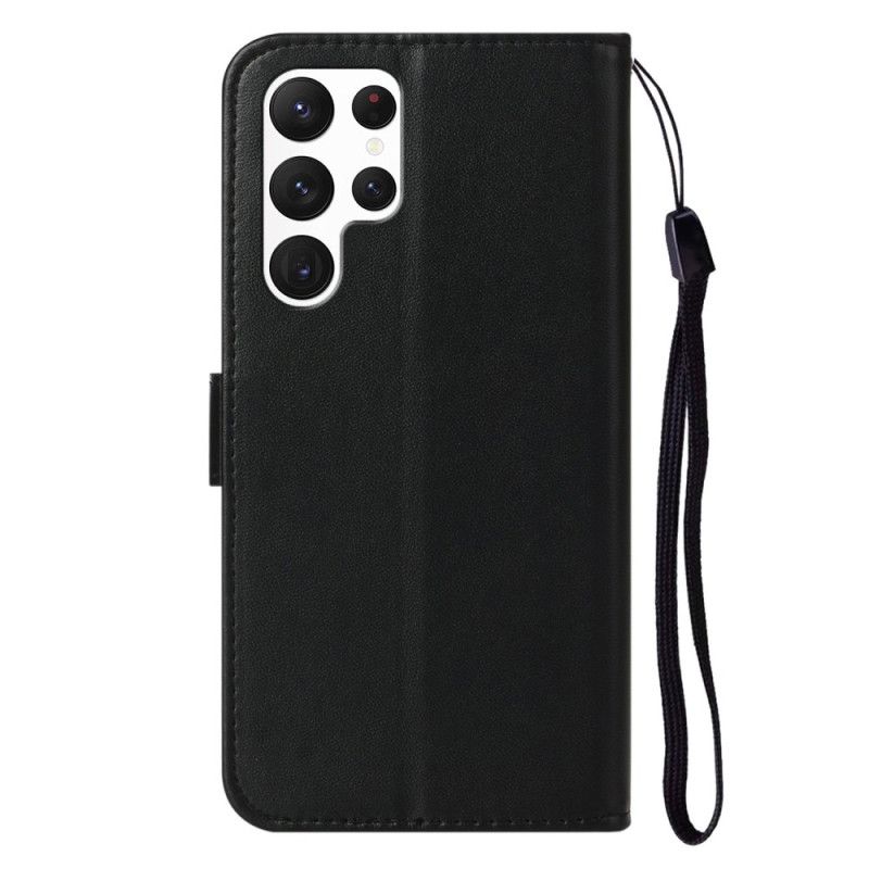 Kožený Kryt Na Samsung Galaxy S25 Ultra 5g Jednoduchá Umělá Kůže