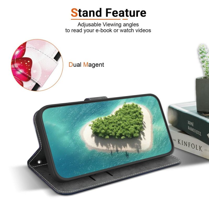 Kožený Kryt Na Samsung Galaxy S26 Růžoví Motýli