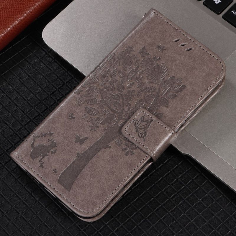 Kožený Kryt Na Samsung Galaxy S26 Strom A Kočka